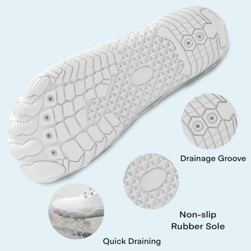 Image of Hike Barefoot Shoes for Women Men with Wide Toe Box, Healthy & Non-Slip Breathable Barefoot Water Shoes Beach Pool Aqua Swim Surf Hiking Walking Shoes