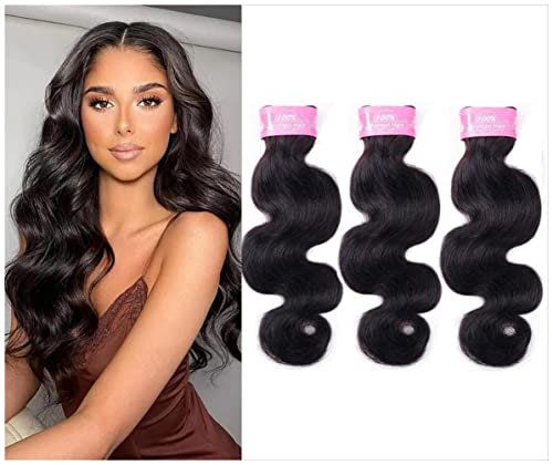 Sexycat Body Wave Human Hair Bundles 16 18 20 Inch Brazilian Virgin Hair Extensions Weave 100% Unprocessed Bundles Human Hair Natural Color