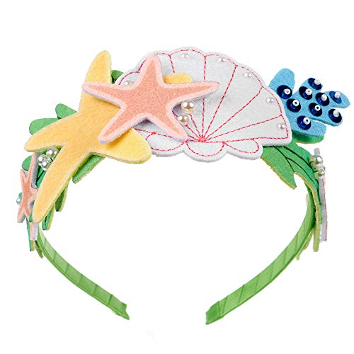 ELECTRIC UNICORNS Mermaid Headband For Girls - A Crown Of Felt Seashell And Starfish Decorated Hair Accessoriesï»¿ For A Little Mermaid