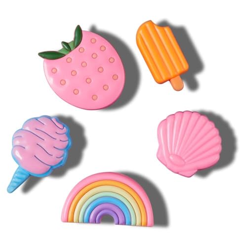 Image of Crocs Unisex's Jibbitz Shoe Spirit Girls Multi Pack, Charms for Teens, Pastel Pool Party, 5 Pack