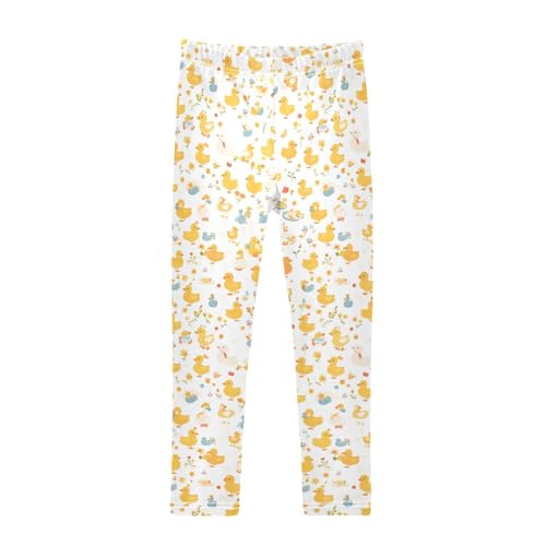 KLL Cartoon Cute Yellow Animal Duck Toddler Girl Leggings Casual Full Length Activewear Sports