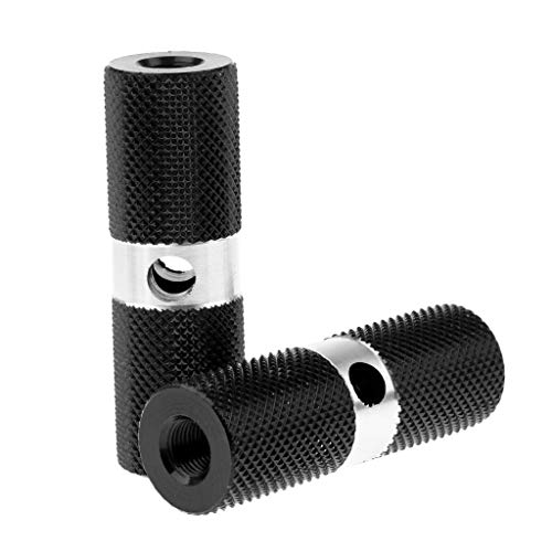 Inzopo Multi-Functional Aluminum Alloy Cycling MTB BMX Front Axle Foot Pegs Cylinder Black comme décrit