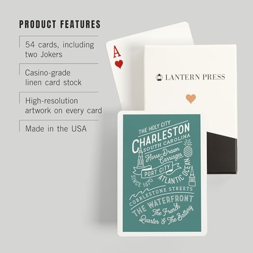 Lantern Press Charleston South Carolina Set 52 Naipes miniatura 3