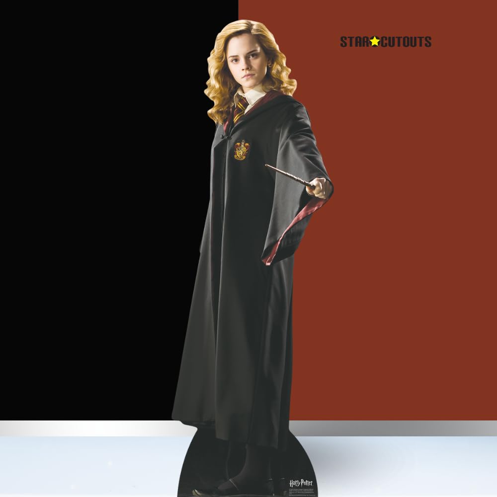 from The Official Harry Potter Books Star Cutouts Lifesize Cardboard Cutout of Hermione Granger (Emma Watson) Hogwarts School of Witchcraft and Wizardry Uniform 163 cm Tall