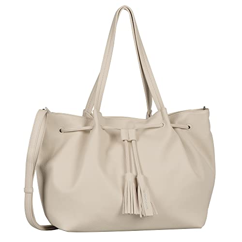 TOM TAILOR, CAMILLA, Damen, Shopper mit Reisverschluss, L, Off White