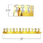 ArtCreativity Pack of 24 Gold Crown - Foil Birthday Party Paper Crowns for Kids - Golden Birthday Hats in 2 Fun Designs Adjustable and Reusable Royalty Party Decorations - Image 3