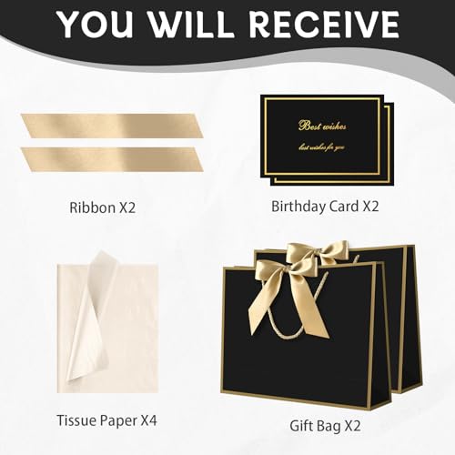 Image of JMANNI Gift Bags with Handles, 14.6 inch Large Gift Bags with Tissue Paper