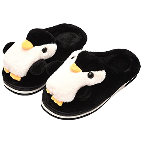 YILANLAN Women's Penguin Plush Warm Animal Home Cute Slippers