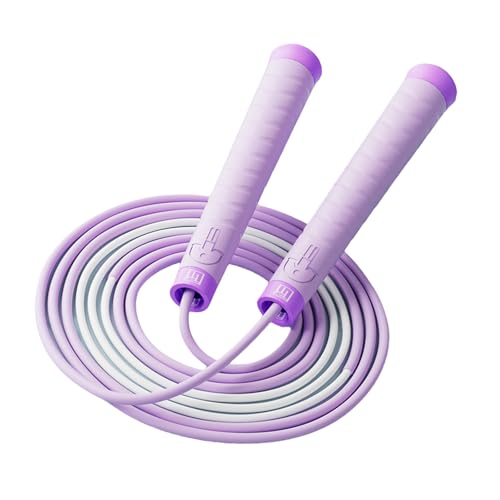 Cuerda de saltar para niños con longitud ajustable y mango suave, cuerda de saltar de velocidad para jóvenes y entrenamiento de fitness