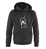 Just Style It - Son Goku - Style1 - Dragonball - Herren Hoodie - Schwarz/Weiss Gr. L