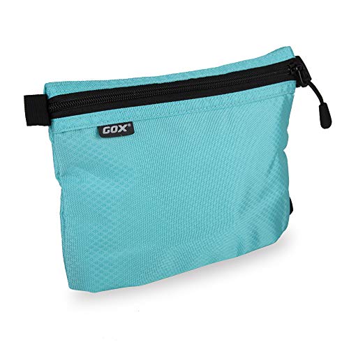 GOX Carry On Zipper Pouch Toiletry Bag Packing Sack Makeup Bag Digital bag-Size Small (Blue)