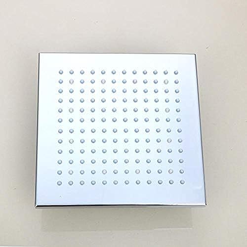 Panel de ducha para baño de 10 pulgadas con LED, lluvia y cascada, montado en pared, juego de ducha con rociador de mano miniatura 3