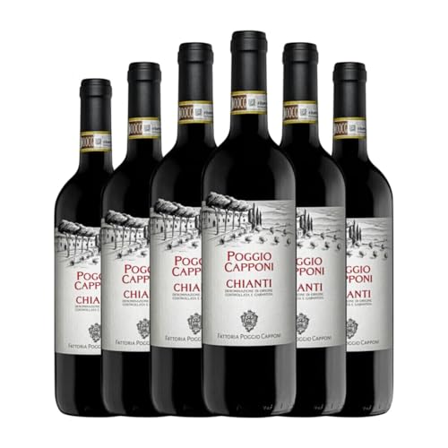 Vino Tinto Poggio Capponi Chianti 75 cl – Caja de 6 Botellas Vino Tinto Poggio Capponi Chianti 75 cl – Caja de 6 Botellas