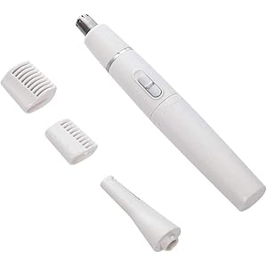Hygienic Grooming 2-in-1 Trimmer & Detailer with Rinseable, Interchangeable Heads – for Eyebrows, Neckline, Nose, Ears, and Other Detailing Razor