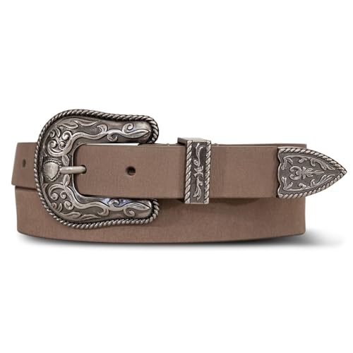 Image of Lucky Brand Women's Western Leather Belt | Classic | Fashion | Vintage | Buffalo Leather | Western-Inspired