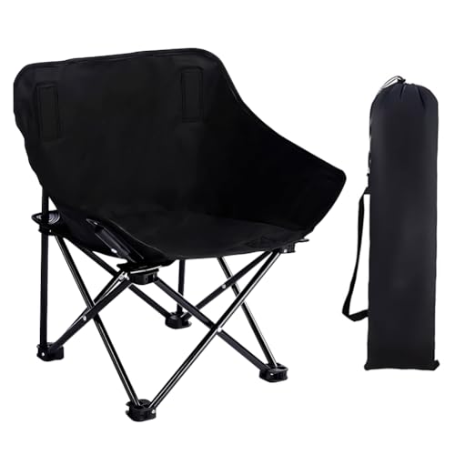 Hausio Kinder Klappstuhl - HBT: 47cm x 33cm x 33cm, Campingstuhl Moonchair...