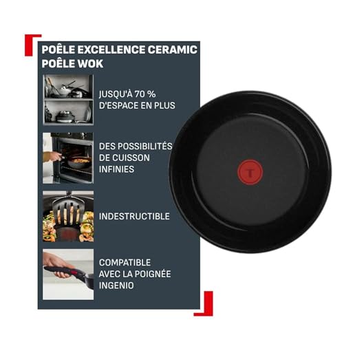 Poêle wok Tefal Ingenio Excellence Céramique 28 cm L2701902 - vue 3