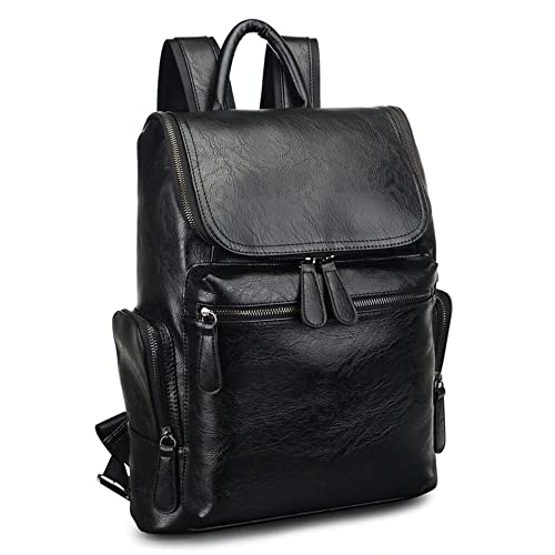 Sac à dos Hommes grand format noir en toile résistante pour ordinateur