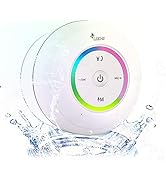 LEICKE Bluetooth-duschhögtalare, Bluetooth-högtalarshower, damm/ånga/vattentät duschhögtalare med...