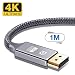 Produktbild 4K DisplayPort Kabel 1m, DisplayPort auf DisplayPort Kabel, DP zu DP Kabel(4K@60Hz,1440p@144Hz) Nylon Geflecht Ultra Highspeed DisplayPort-Kabel für PC,TV,Beamer,Monitor,Grafikkarten(1meter)
