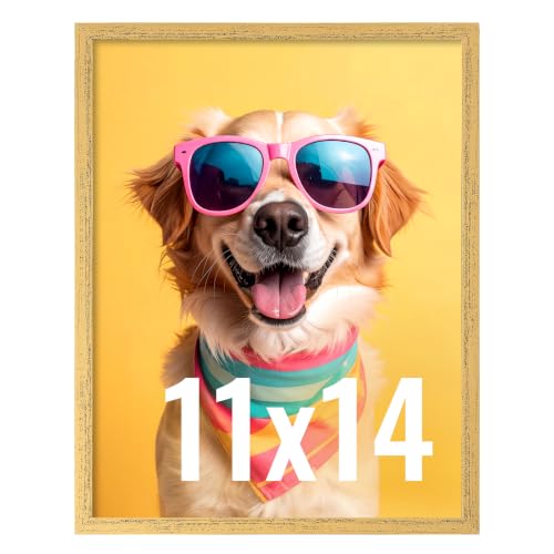 Image of LaVie Home 11x14 Picture Frame for Wall Display, 11 x 14 Bronze Picture Frame with HD Plexiglas, 11 by 14 Poster Frame 1 Pack, Display Frame for Vertical or Horizontal, Classic Collection