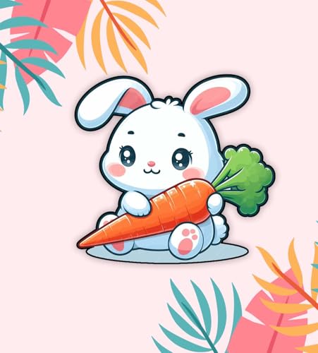 Image of Gift Me Bazar Wooden Rabbit Cartoon Fridge Magnet for Decoration | Fridge Magnets for Refrigerator & Almirah Decor | Home, Kitchen and Office Decoration Multicolor (Design 2)