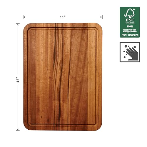 Image of Tramontina FSC Certified Brazilian Tigerwood Cutting and Serving Board
