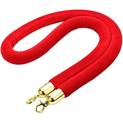 Niaciswe Roja Cuerdas de Barrera de Terciopelo con Oro Ganchos Cover