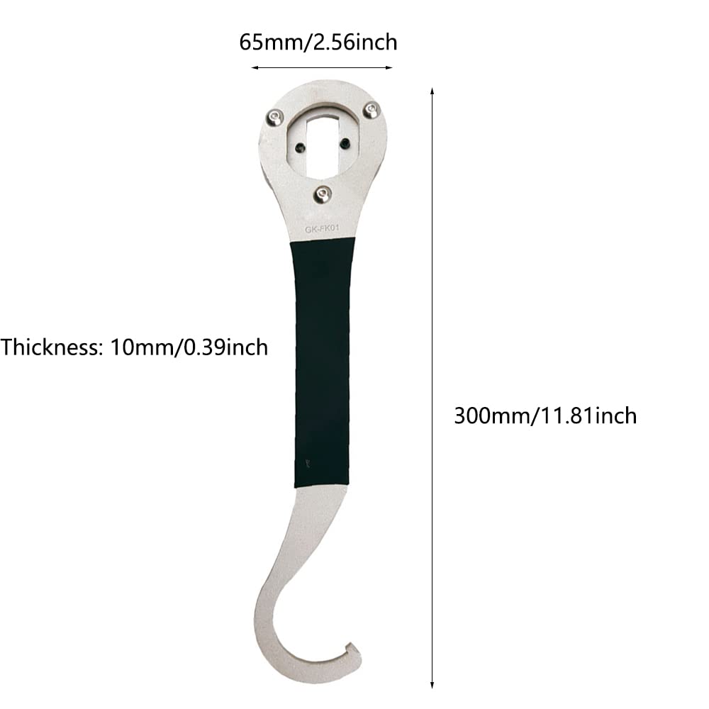 Llave inglesa de soporte inferior de bicicleta, herramienta de eliminación de anillos de bloqueo de bicicleta, herramienta de eliminación de auriculares, llave de reparación múltiple