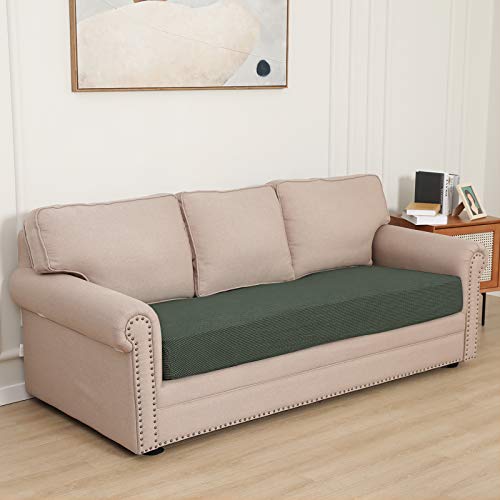 Image of Easy-Going Stretch 1 Piece Oversized Couch Cushion Cover for Sofa | X-Large Sofa Cushion Furniture Protector Sofa Seat sofa slipcover Washable sofa cover soft with Elastic Bottom Olive Green