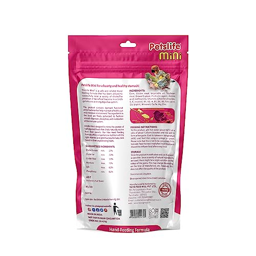 Petslife Mini Hand Feeding Formula for All Baby Birds, 180g | Baby Bird Feeding Formula