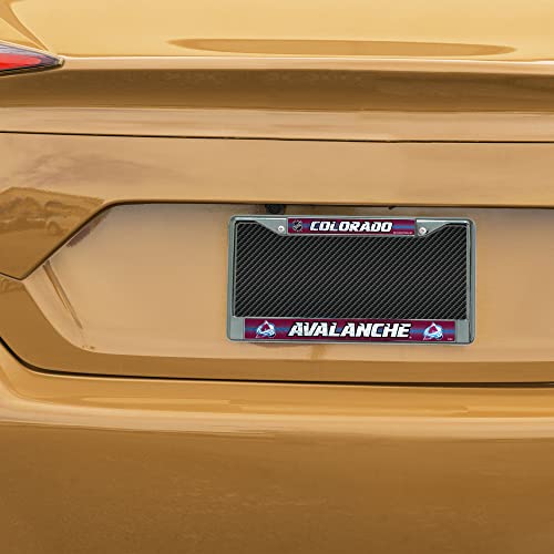Nhl Rico Industries Bling Chrome License Plate Frame With Glitter Accent, Colorado Avalanche #TOP1