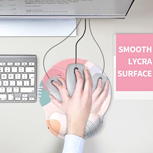 Image of eulps Mouse Pad with Wrist Rest, Comfortable Computer Mousepad with Gel Wrist Support Smooth Surface and Non-Slip PU Base for Pain Relief, Laptop, Office & Home (Floral Fantasy)