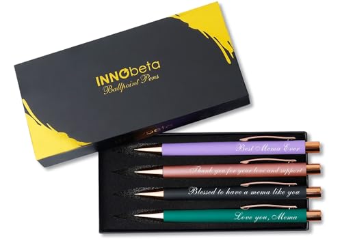InnoBeta Mema Gifts, Ballpoint Pen Set of 4, Gift Ideas for Mema on Birthday, Christmas,...