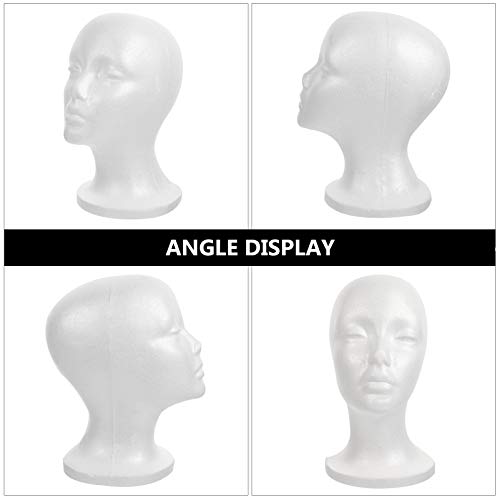 Mobestech Feminino Manequim Cabeça De Isopor Peruca Cabeça Titular Suporte para Exibição Do Modelo d