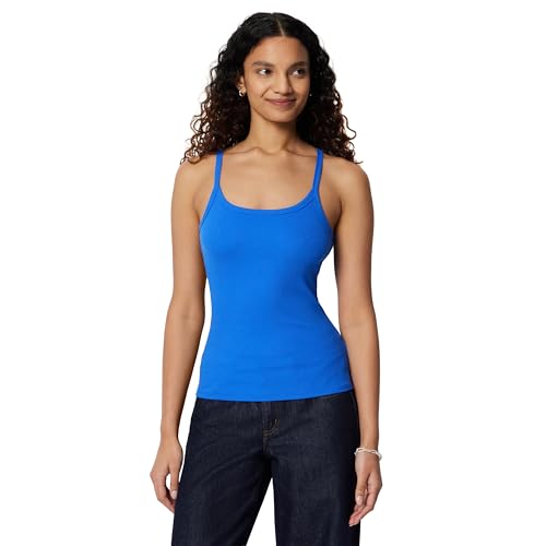 Amazon Essentials Damen Slim-Fit-Tanktop Mit Rippstrick Blau XXL