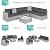 Best Choice Products 7-Piece Modular Outdoor Sectional Wicker Patio Conversation Set w/ 2 Pillows, Coffee Table, Cover Included - Gray/Gray