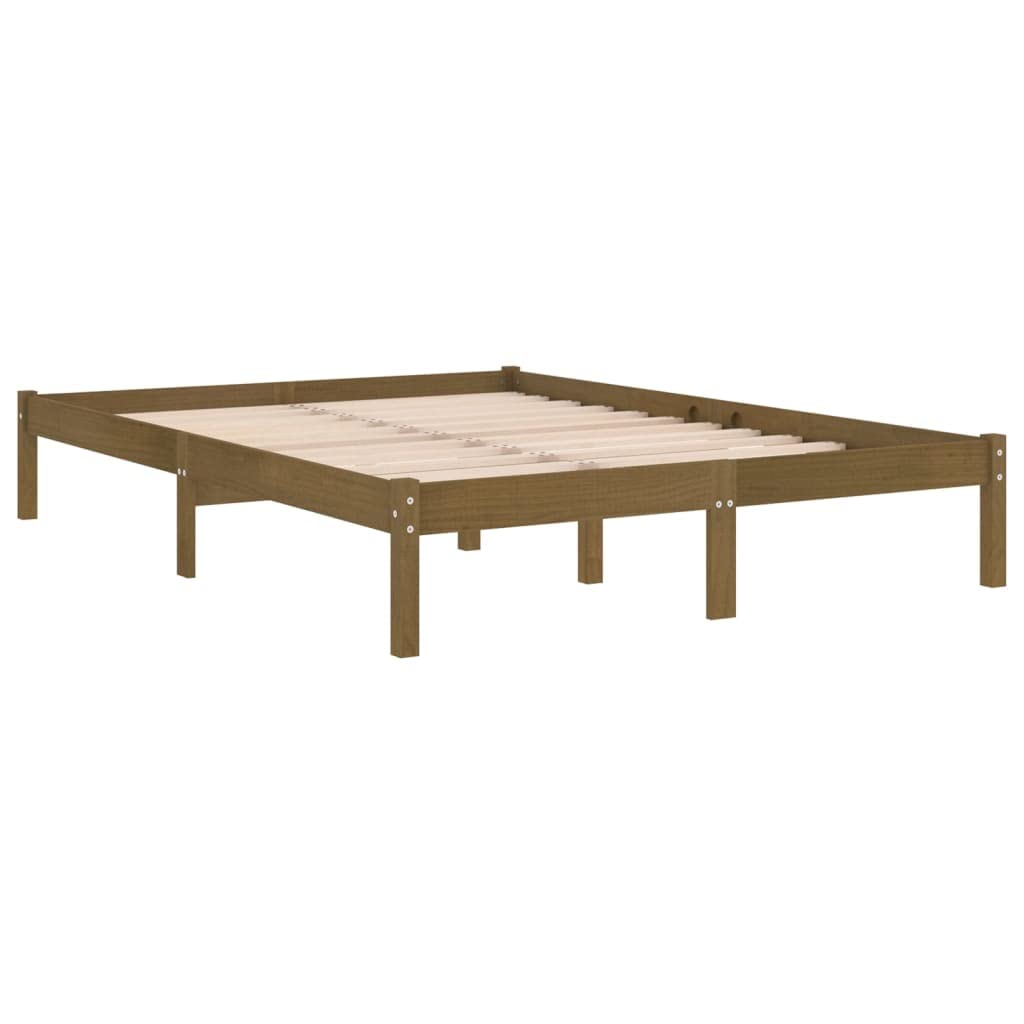 vidaXL Bed Frame without Mattress Honey Brown Solid Wood 200x200 cm — image 1