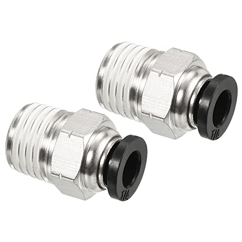 PATIKIL 1/4NPT ݎ 6 mmOaz[X ڑp 2 Xg[gJbvOA_v^[ KXCGAt[Jڗp ubNVo[g[