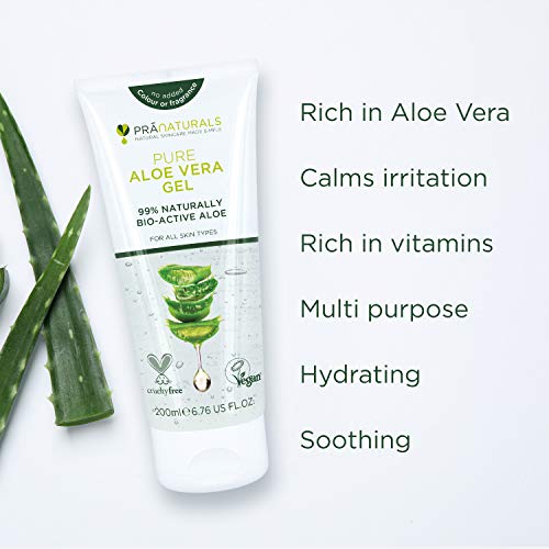 Pranaturals gel de aloe vera 200ml, gel nutritivo calmante e hidratante, hidrata la piel dañada, se absorbe fácilmente… - Imagen 3