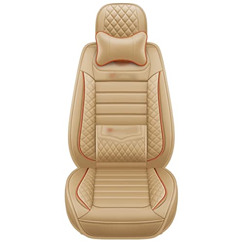 Fundas asientos impermeable Para Kia Para Ceed Para Sportage Fundas Asiento Coche Cuero Para Seltos Para Sorento Para Rio 3 Para Soul Para Optima Para Stonic Para Para X Line(Beige,Deluxe a)