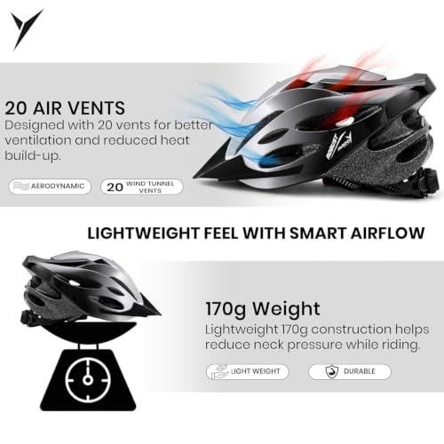 Image of Jaspo Robust Plus Cycling and Skating Helmet for Kids & Adults | 170g Lightweight & Adjustable |Sports Helmet | Quick-Release Buckle & Padded Chin Strap | Ideal for Cycling, Skating & Outdoor Use