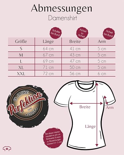 Shirt Damen - 18. Geburtstag - Achtzehn Jahre Perfektion seit 2007 - M - Schwarz - geschnke zum 18 Geschenk für 18-jährige mädchen volljährig 2004 t-Shirt besonderes t-shirt18 18ten 18th Tshirt