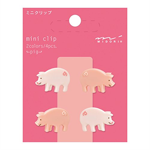 Mini pince Midori cochons 43308006 : trombone original et pince papier