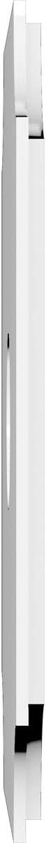 16" White PVC Contemporary Ceiling Medallion, Two-Piece