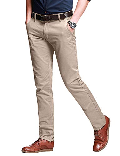 image for Match Men's Slim Fit Tapered Stretchy Casual Pants (32W x 31L, 8103 Ta
