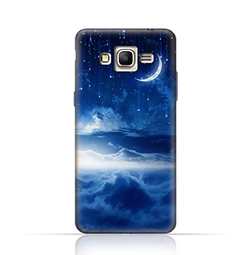 TPU Mobile Case Compatible with Samsung Galaxy Grand Prime with sky Design - Multi Color