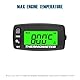 Runleader Digitales Motortemperaturmessgerät, grünes Hintergrundbeleuchtungsdisplay für Rasenmäher, Traktorgenerator, Motorrad, Kettensäge usw.