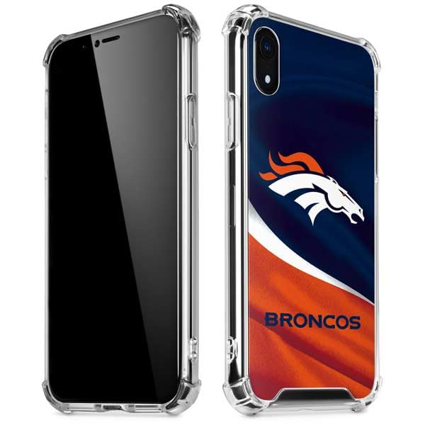 Skinit Clear Phone Case Compatible with iPhone XR - Officially Licensed NFL Denver Broncos Design