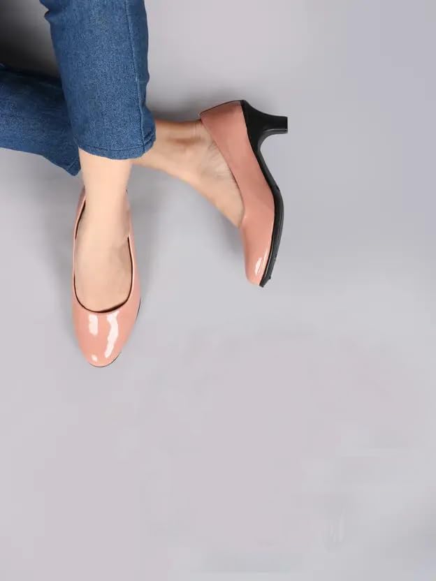 Women’s Patent Low Block Heel Pumps | Soft Cushioned Memory‑Foam Insole | Slip‑On Formal Office & Party Court Shoes for Ladies | Lightweight Comfort Dress Heels | Sizes 3-8-image-9